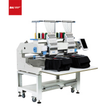 BAI high quality industrial 2 heads automatic computerized embroidery machine for shop